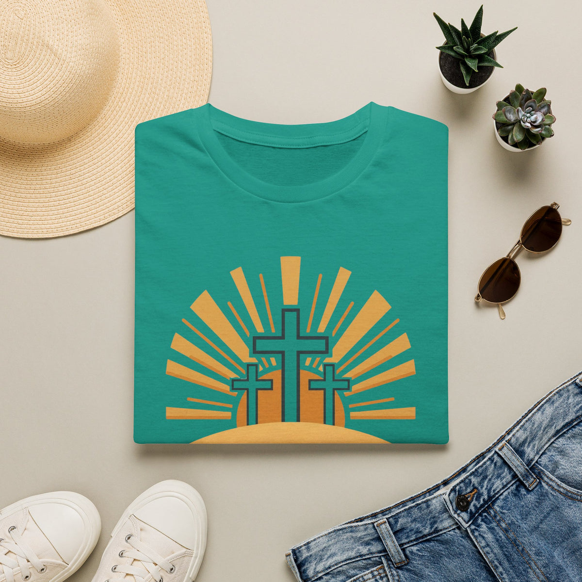 Risen Three Crosses T-Shirt